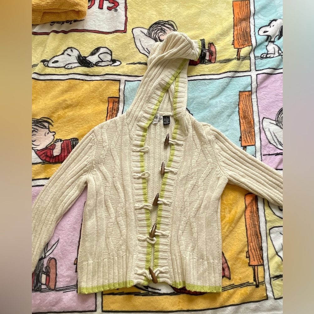 Y2K Hooded Wool Cardigan